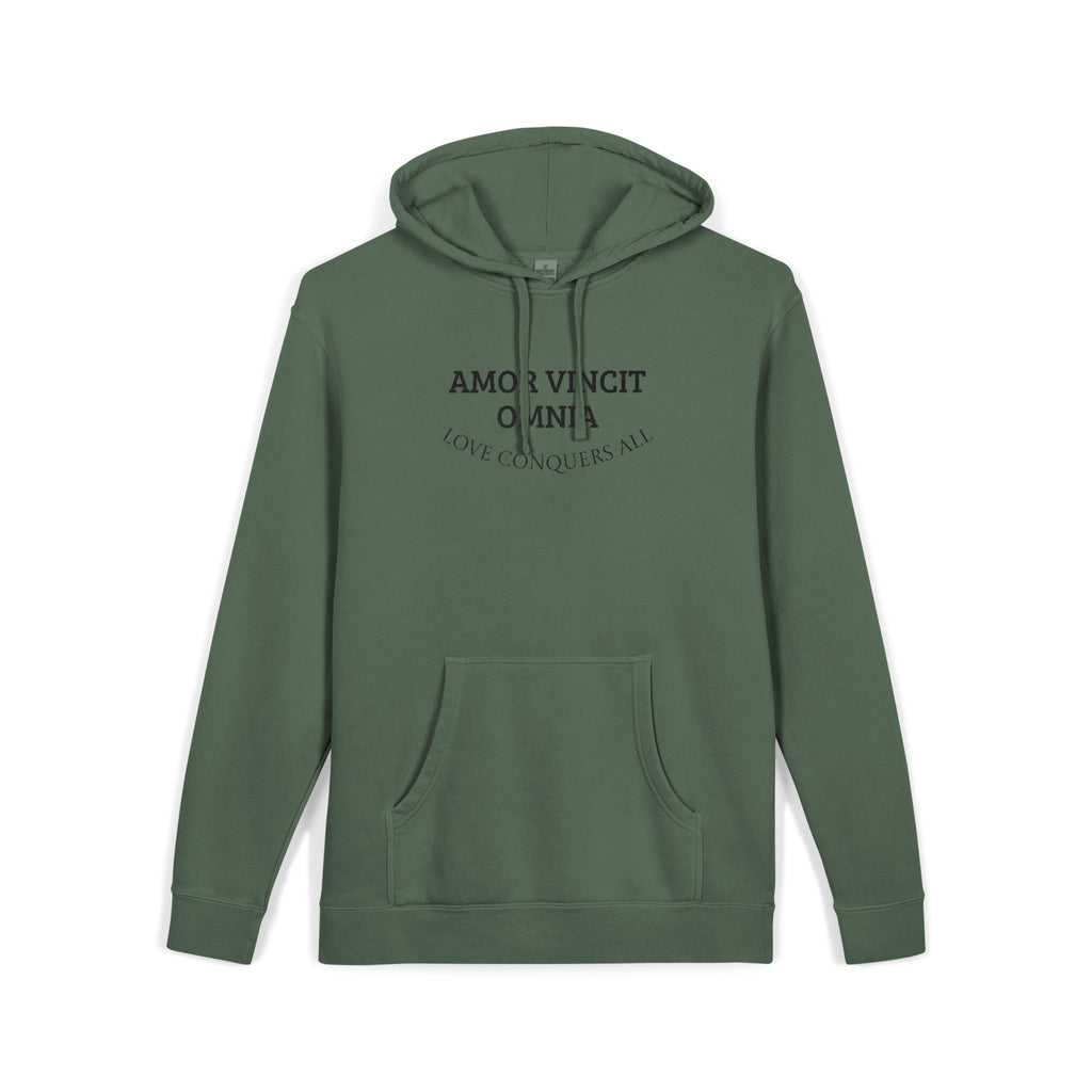 Amor Vincit Omnia Hoodie — Pigment-Dyed Sweatshirt