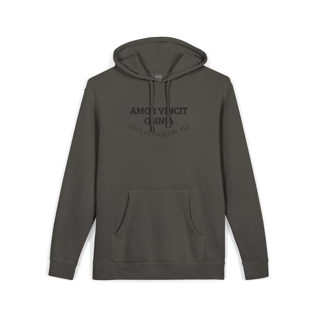 Amor Vincit Omnia Hoodie — Pigment-Dyed Sweatshirt