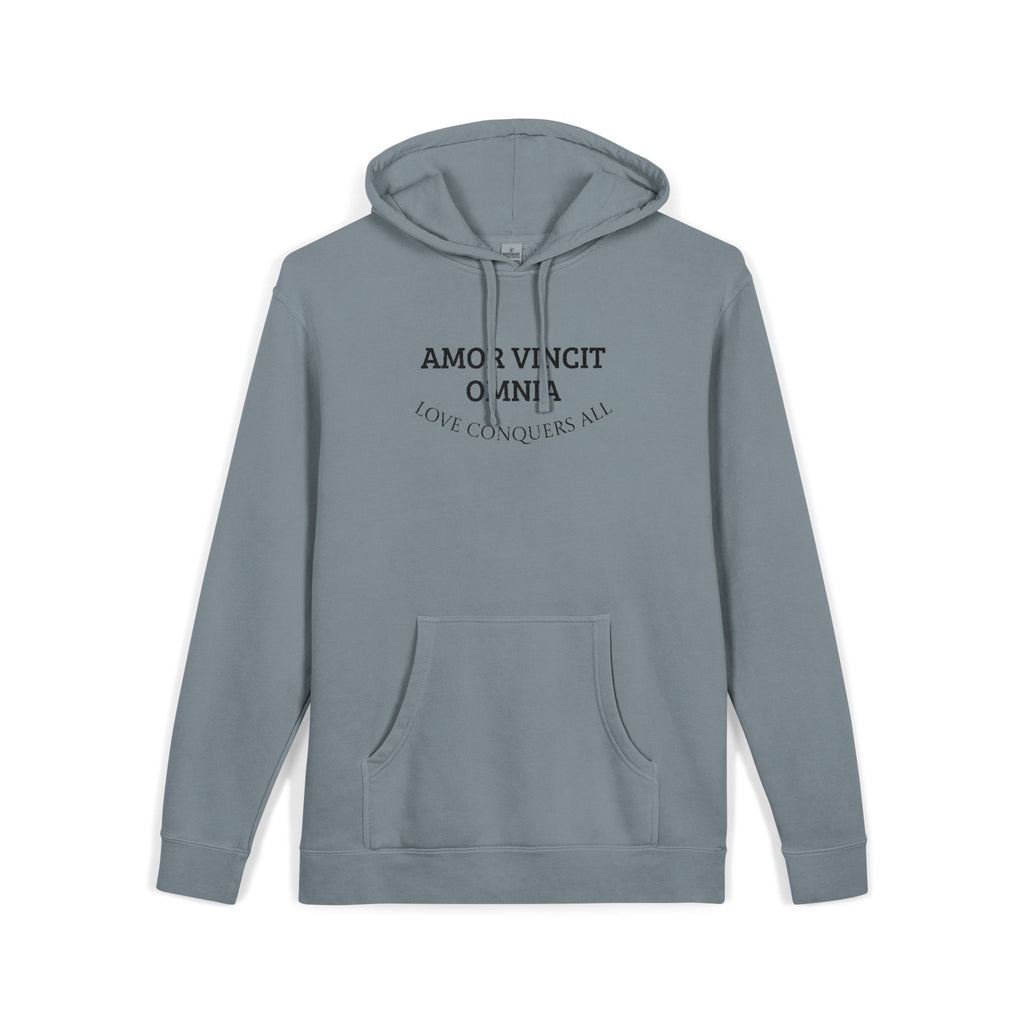 Amor Vincit Omnia Hoodie — Pigment-Dyed Sweatshirt