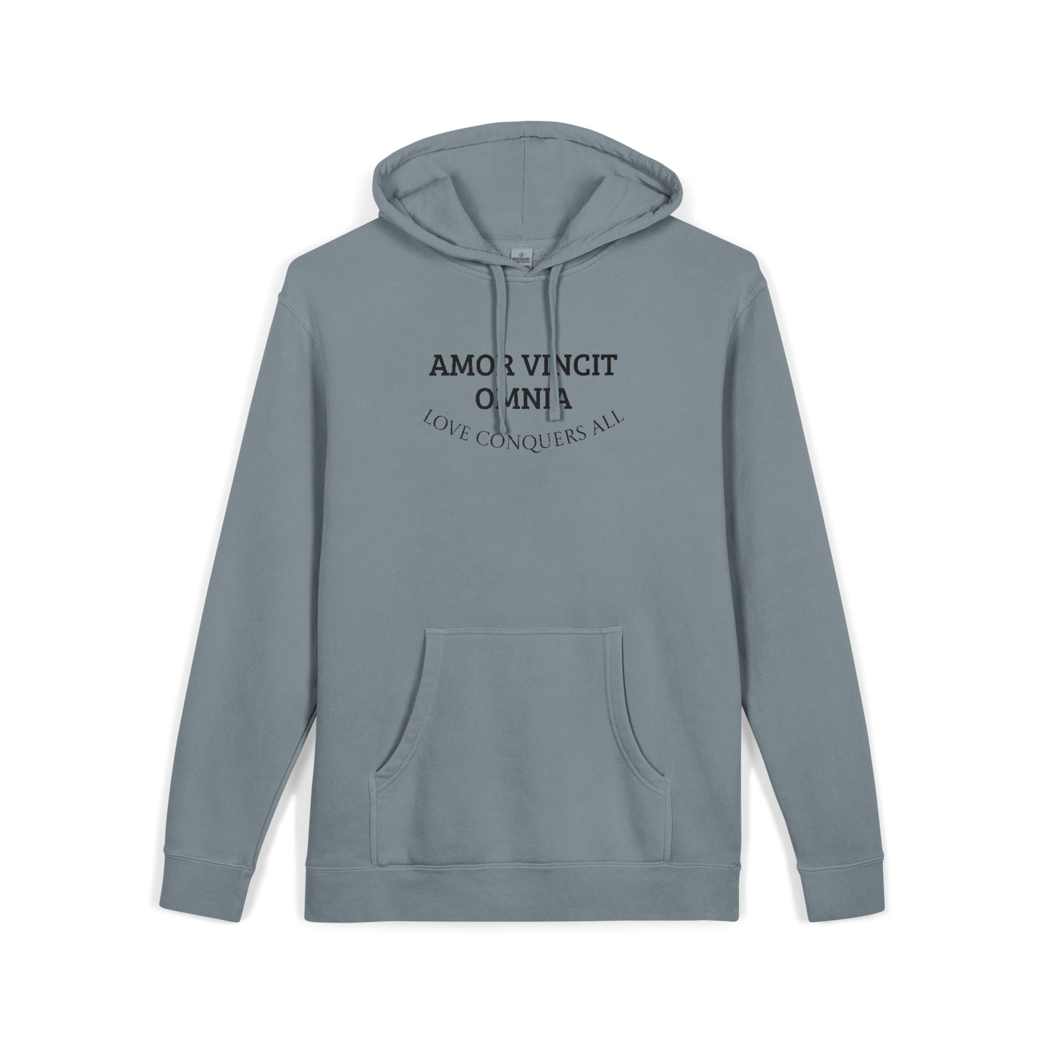 Amor Vincit Omnia Hoodie — Pigment-Dyed Sweatshirt